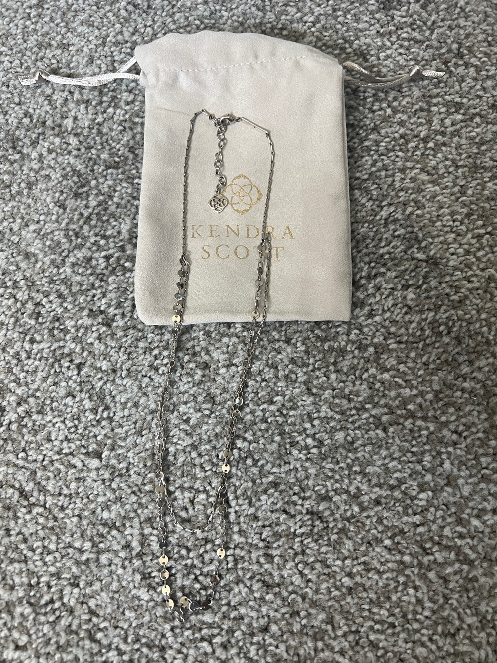 Kendra Scott Silver Multi-Layered Station Necklace